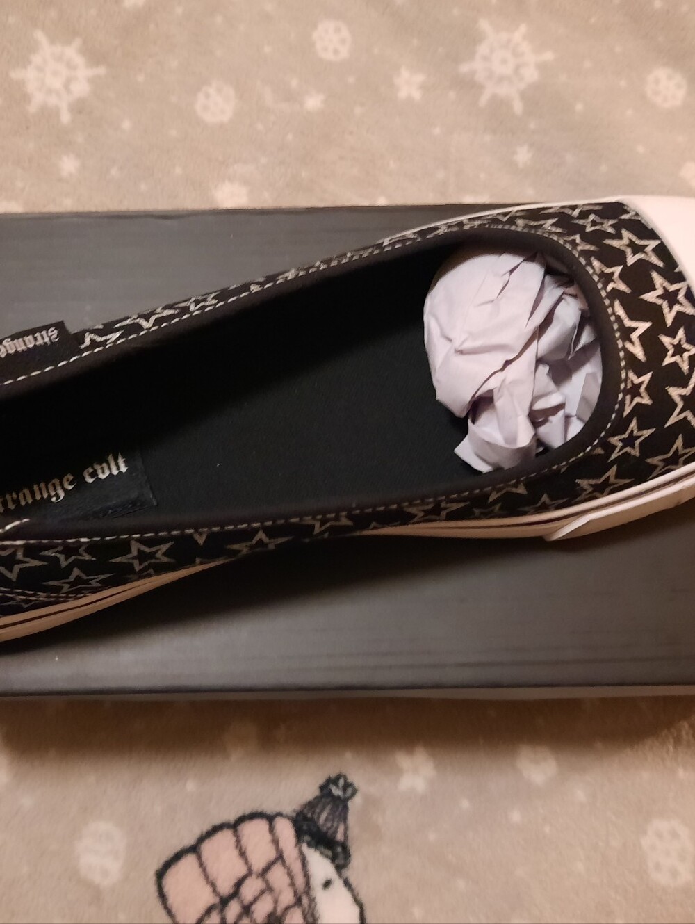 Women’s Black "Strange Cult" Emily Star-Pattern Slip-On Shoe
